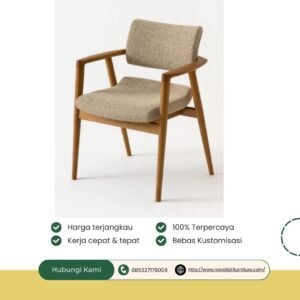 KURSI CAFE MINIMALIS ARM CHAIR