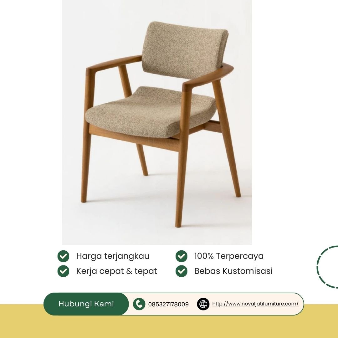 KURSI CAFE MINIMALIS ARM CHAIR