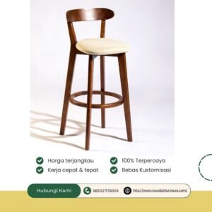 KURSI BAR CAFE ROPAN BULAT | JOK OSCAR
