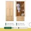 LEMARI PAKAIAN ANAK KAYU JATI 2 PINTU NATURAL