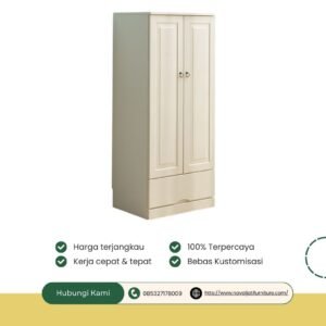 LEMARI BAJU ANAK MODEL MINIMALIS 2 PINTU