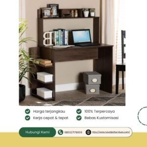 MEJA BELAJAR KAYU JATI MINIMALIS