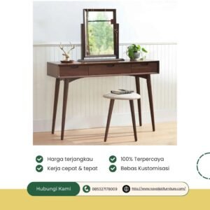 MEJA RIAS KAYU JATI RETRO MINIMALIS