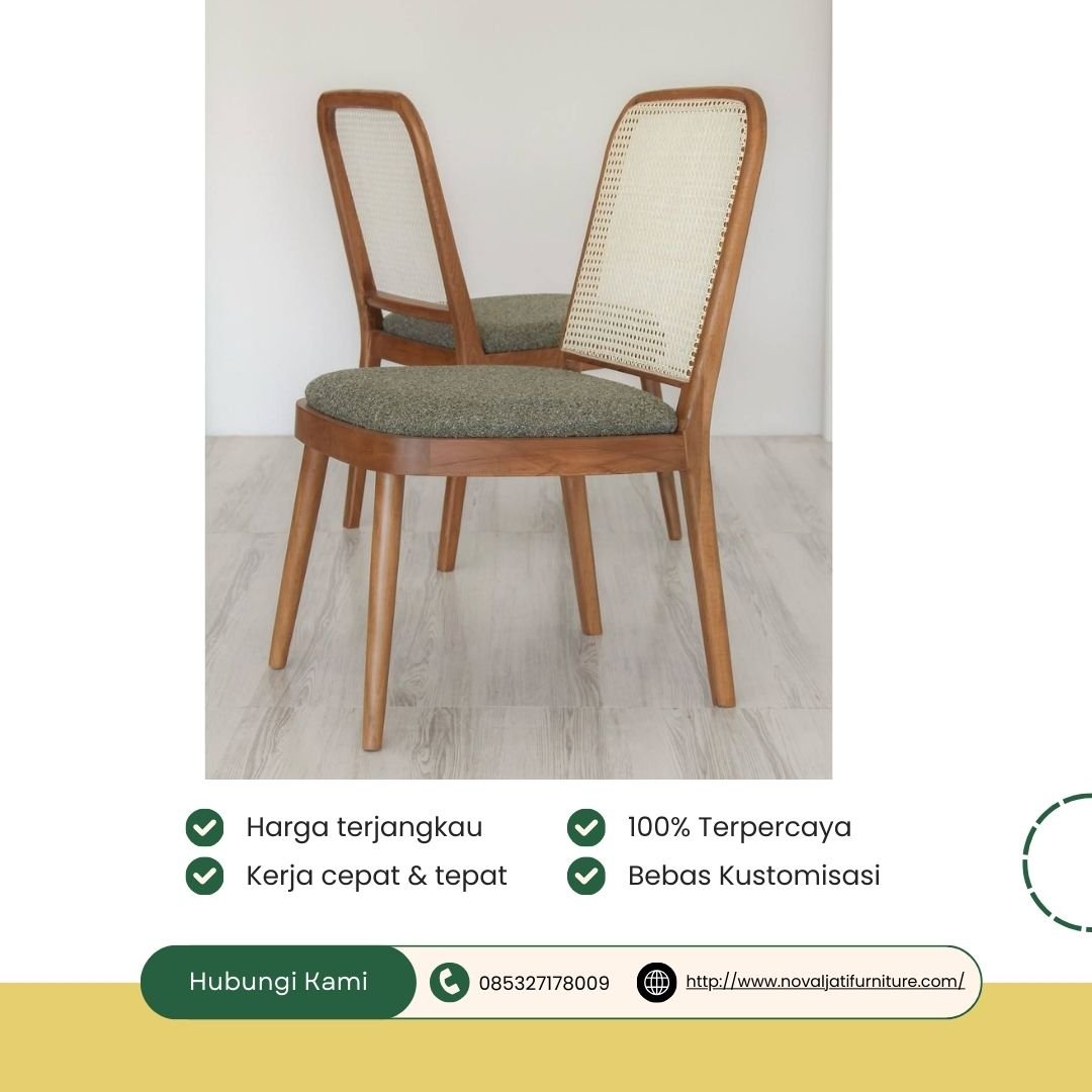 KURSI MINIMALIS KOMBINASI ROTAN