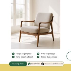 KURSI LOUNGE JATI MINIMALIS