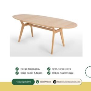 MEJA MAKAN OVAL