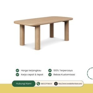MEJA MAKAN MINIMALIS KAKI PILAR
