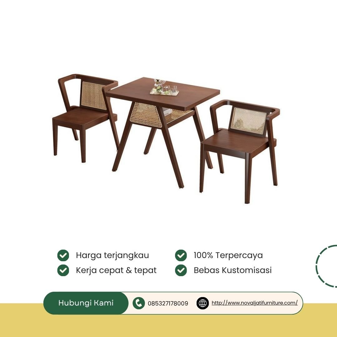 SET MEJA KURSI MINIMALIS
