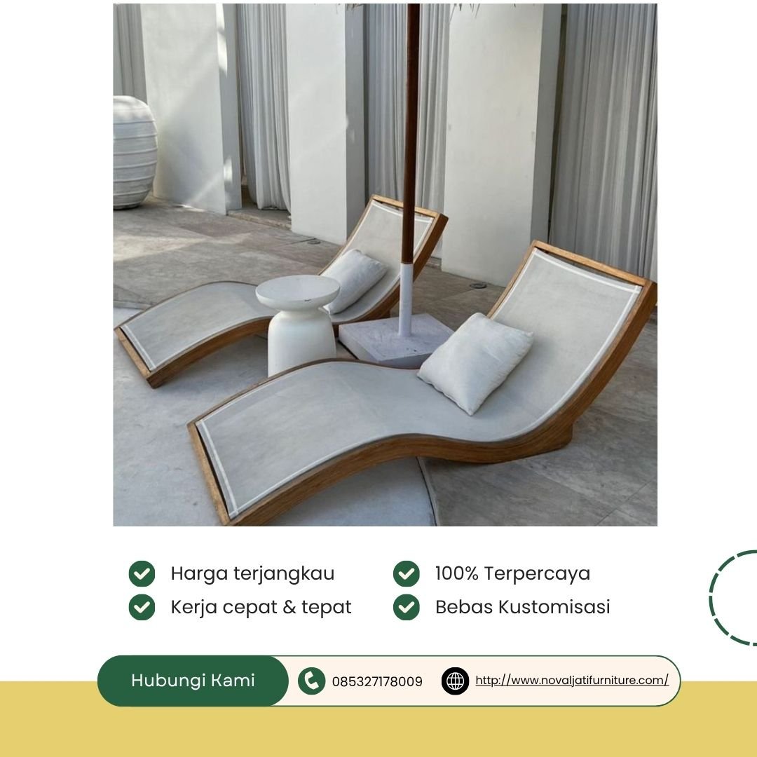 BANGKU LOUNGER KAKI LENGKUNG