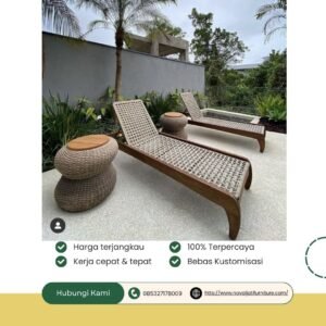 KURSI LOUNGER ROTAN